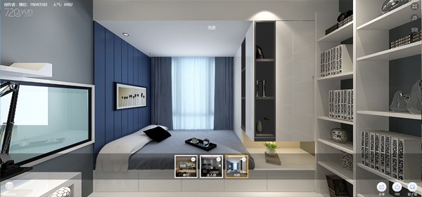 現(xiàn)代風格720VR全景效果圖